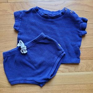 Nui Organics waffle short set